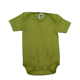 Cosilana short sleeve baby bodysuit, 70 % merino wool and 30 % silk - 86/92