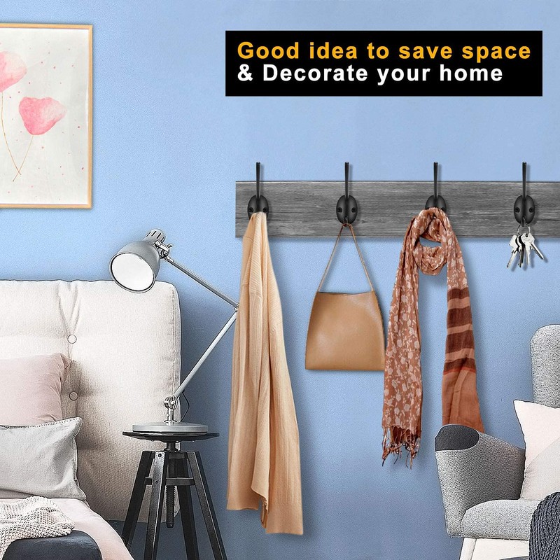 Bosdontek 10 Pcs Modern Coat Hooks Wall Hooks Clothes Hat