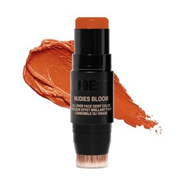 NUDESTIX Nudies Bloom All Over Dewy Color – 3-in-1 Cream Blush Stick for Cheeks, Eyes & Lips with Built-In Brush | Sheer, Glossy Finish | Vegan, Long-