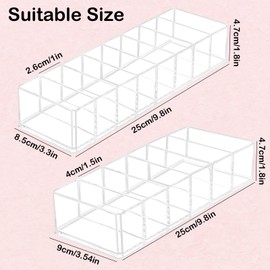 RUIJIE Pack of 2 Removable Cosmetic Organiser Drawer, 6 Compartments, 8 Compartments, Make-Up Storage Boxes, Make-Up Storage, Beauty Organiser, Transparent Cosmetic Box for Washbasin