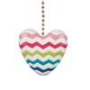 Clementine Designs Colorful Chevron Heart Decorative Ceiling Fan Light Dimensional Pull