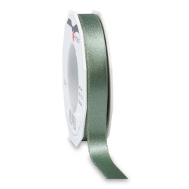 Präsent - Glitter Satin Ribbon Old Green-Silver 20-m-Roll 15 mm Width