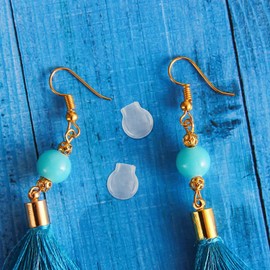 OHPHCALL 50pcs Clear Earring Back Pads Soft Comfort Earring Cushions Silicone Nonslip Pad for Clip-on Earrings Accessories