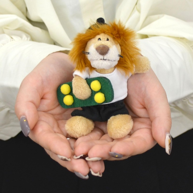 Niki Keychain, Lion, Skateboard, 3.9 inches (10 cm), Kids, Braun,
