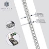 NKlaus 925 Sterling Silver Curb Chain Byzantine Chain 1.9 mm
