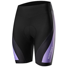 NOOYME Women's Bike Shorts 3D Padded Cycling Short with Ride in Color Design Cycling Shorts (M, Light Purple)