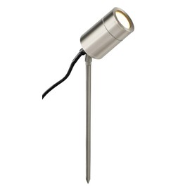 Long Life Lamp Company Stainless Steel Garden Ground Spike Light Adjustable Outdoor GU10 Spike Mains