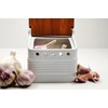 RSVP International White Stoneware Kitchen Collection, Stoneware Garlic Keeper, 4.5x4x4.5"