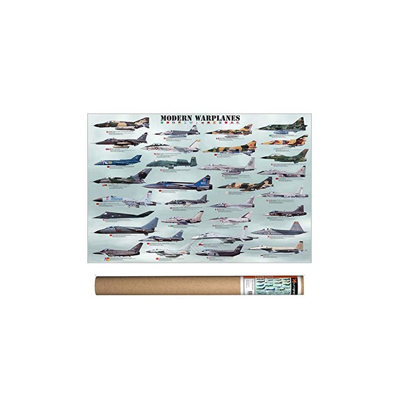 EuroGraphics Modern Warplanes Poster, 36 x 24 inch
