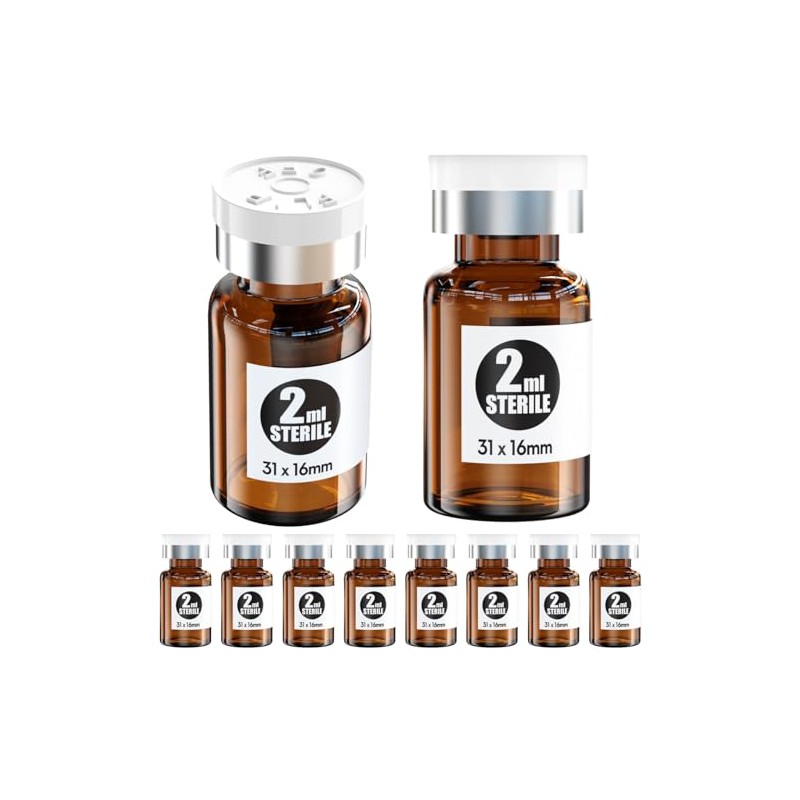 Ks-Tek Sterile Empty Vials with Self Healing Injection Port,with Aluminum