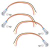4 Sets PreWired Round LEDs Waterproof 2Color Signal Light Common