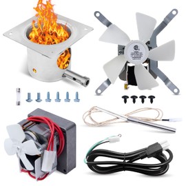 Canamax Complete Replacement Parts Kit for Wood Pellet Grills – Auger Motor, Fan, Fire Burn Pot, Hot Rod Igniter with Fuse & Power Cord – Compatible with Traeger, Pit Boss, Camp Chef, Z Grills