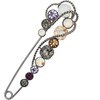 Retro Crystal Pearl Large Safety Pin Brooch Skirt Cardigan Hat