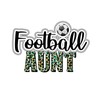 Football Aunt Sticker, Leopard Print Football Vinly Decal for Cars