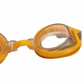 schone Children's Swimming Goggles – Adjustable Kids Swim Goggles with Rubber Eye Protectors, Nose Strap & Head Strap – Durable Plastic and Rubber, Bright Colours (Yellow)