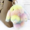 Xsclpomddy Bunny Keychain Cute Soft artificial Rabbit Faux Fur Key