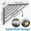 COOL-ANGLE Corner Sink Drying Rack, 16"x9.5" Rust-Proof Aluminum Triangular Dish