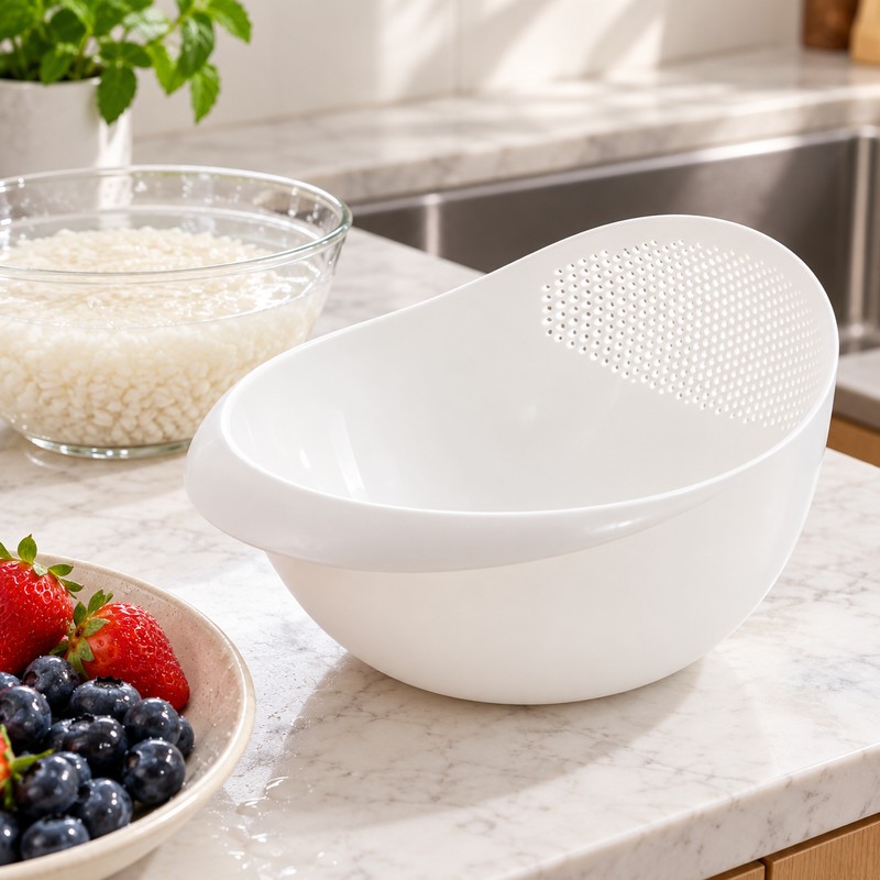Rice Washing Colander for Rinsing Rice, Fruits & Vegetables –