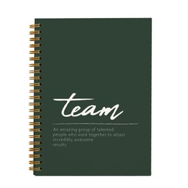Dark Green Meeting Notebook for Work, Employee Appreciation Gifts, Team Gifts for Employees, Thank You Gifts for Women Men Leader Boss Mentor Manager Coworkers Going Away Retirement, 5.5"x8.3"