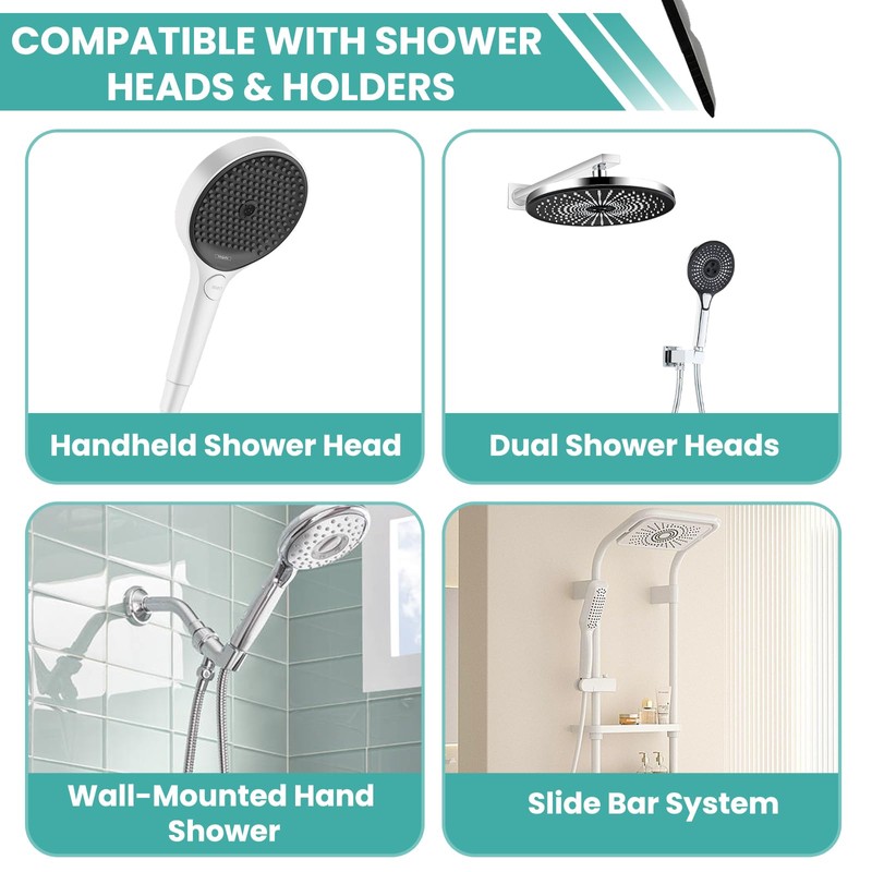 DLYYPLUS Silicone Shower Hose, Ultra-Soft Flexible Handheld Shower Head Hose