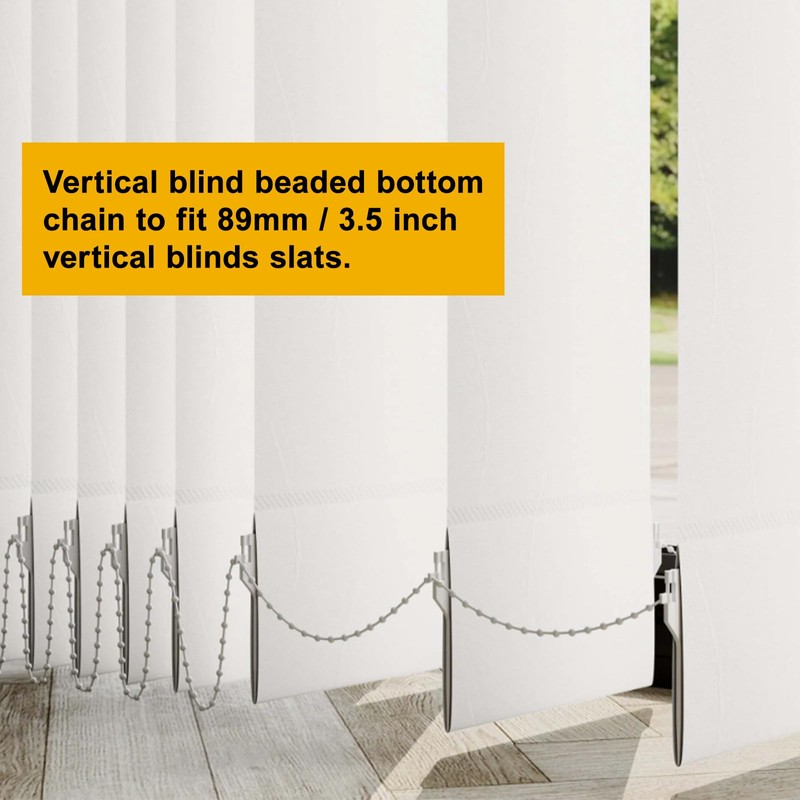 Vertical Blind Bottom Chain (10m, 100 Clips) - Vertical Blinds