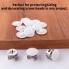100 Pcs White Screws Caps Cover, 17mm Plastic Screw Caps