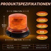 Yuanjoy LED Beacon, 12V/24V Yellow Warning Light with Magnet for