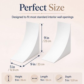 Junkin 2 Pcs 9"x 9"x 5" Rounded Doorway Arch Kit Lightweight 3D Printed PLA DIY Round Corner Universal Arch Kit Precurved Half Circle Top Interior Doorway Easy to Add Rounded Corners to Any Opening
