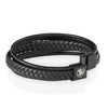 Steinbock7 Men's Leather Bracelet with Magnetic Clasp, Stainless Steel