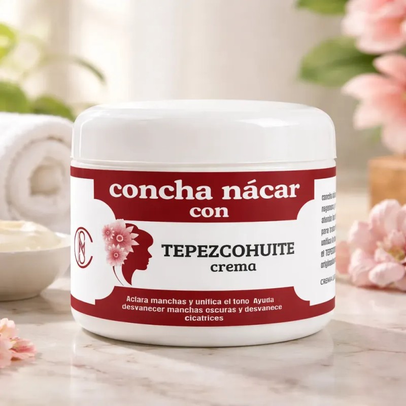 Crema Concha Nácar Con Tepezcohuite Aclarante Manchas Oscura