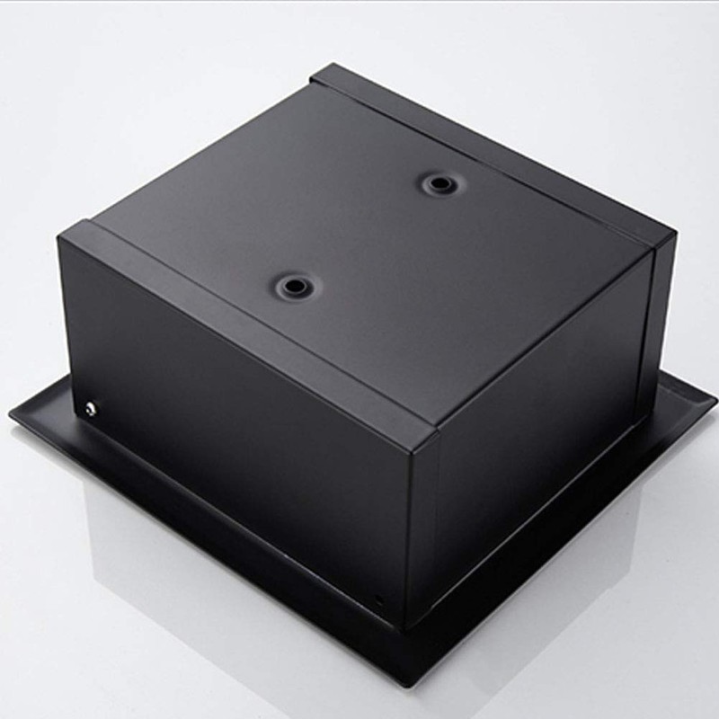 AmandaJ Toilet Roll Holder Stainless Steel Matt Black Built-in Wall