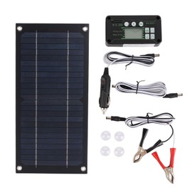 600W Solar Panel Charger Monocrystalline Silicon 100A Controller Solar Panel Kit with Extension Cable Battery Clip for RV Outdoor Camping