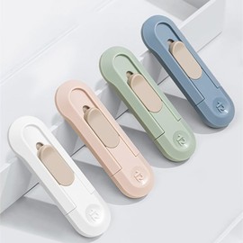 4 piezas de cortadores de cajas tipo cuchillo utilitario, abridor de cartas retrctil, cortador afilado para cartones y cartn, cuchillo de afeitar...  