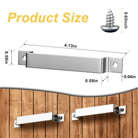 Tape Measure Clip Tape Measure Holder Bench Belt Universal Tool with Screws Stainless Steel Tool Hanger Storage Dock for Mount Drill Power Tape Measures and Belt Clips (6 Pcs, Silver)