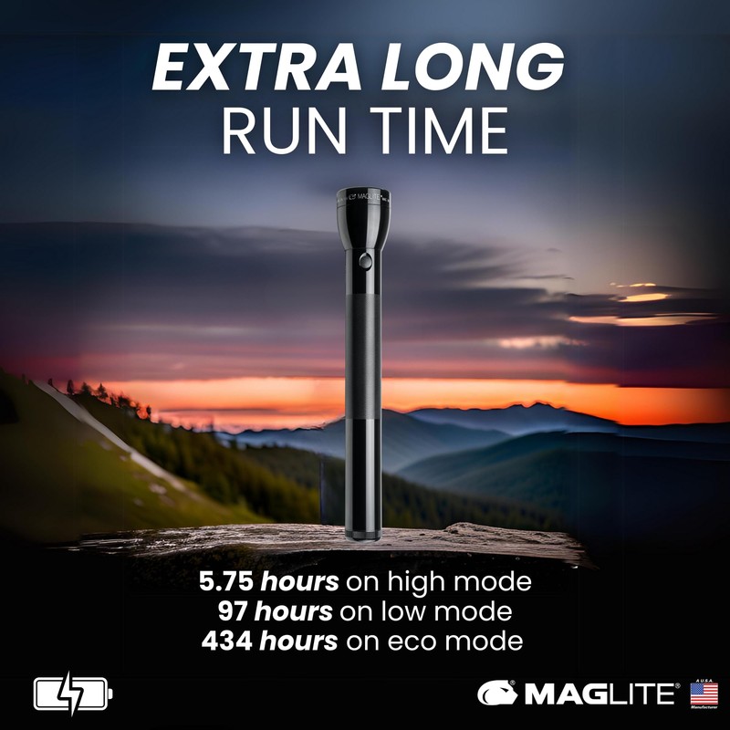 MagLite ML300L 4D LED Flashlight – 1002 Lumens, Long Runtime,