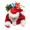 Kurt Adler 10.5" Fabriché™ Santa with Red Luggage, 2-Piece Set