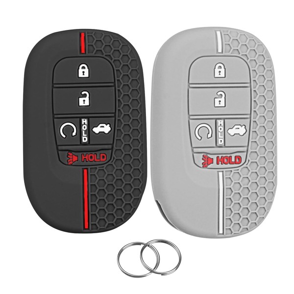 QBUC 2 PCS Key Fob Cover for (5 Buttons) Honda