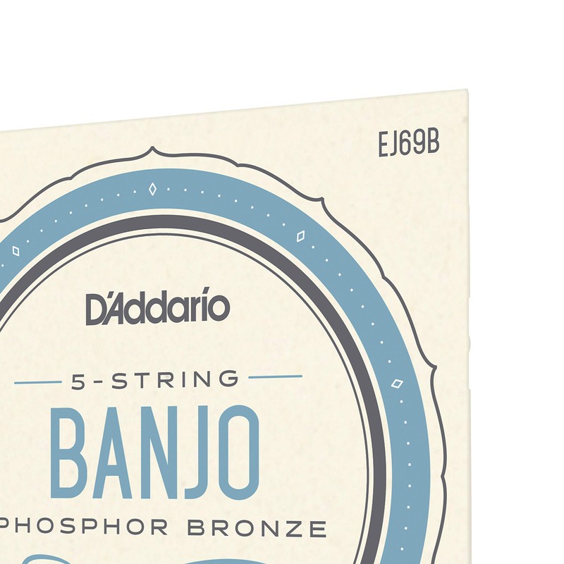 D'Addario Banjo Strings, Phosphor Bronze, EJ69B, Light Gauge 9-20, 5-String