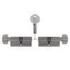 2x Knob Cylinder KD 80 mm 40/40 Simultaneous Locking with
