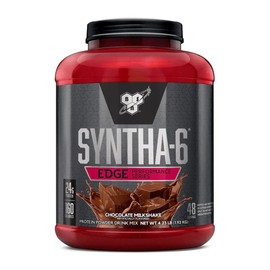 BSN BSN SYNTHA-6 Edge Protein Powder, Chocolate with Hydrolyzed Whey, Micellar Casein, Milk Isolate, Low Sugar, 24g Protein, Milkshake, 48 Servings