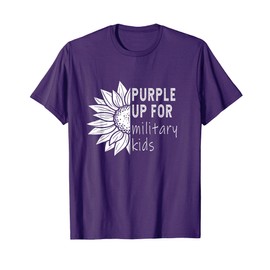 purple up for military kids sunflower - Men Women Children T-Shirt