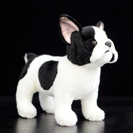 ZHONGXIN MADE Simulation French Bulldog Plush Toy - Realistic 12" Standing French Bulldog Pet Dog Stuffed Animal Cute Dog Puppy Plushie Toy, Unique Plush Gift Collection for Kids