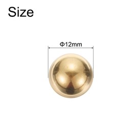 sourcing map 12pcs Precision Solid Brass Bearing Balls 12mm Industrial Brass Ball Spheres for Machinery, Automotive, and DIY