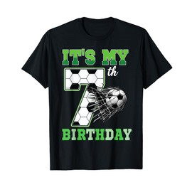 Kids 7 Year Old Birthday It's My 7th Birthday Soccer Ball T-Shirt