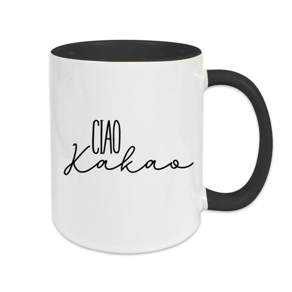 Tasse mit Spruch - Ciao Kakao - Keramiktasse, Kaffeetasse, Teetasse