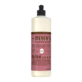 Mrs. Meyer's Clean Day Dish Soap, Cruelty Free and Biodegradable Dishwashing Liquid, Rosemary Scent, 474 ml Bottle