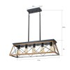 Ship From USA, 32" Industrial 5-Light Pendant Chandelier, Modern Metal