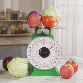 Tada 22-LBS Heavy Duty Portion-Control Mechanical Kitchen and Food Scale Industrial Dial Scale with Stainless Steel Platform