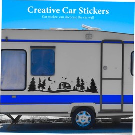 iplusmile 2pcs Car Decal Sticker Rv Sticker Funny Tree Moon Star Design Camping Enthusiasts' Choice