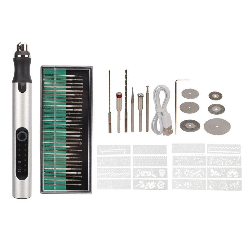 Electric Engraving Pen USB Charging Wireless DIY Indicator Lights Automatic